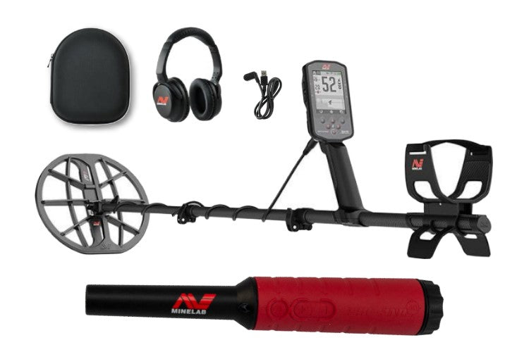 Metalldetektor Minelab Manticore mit Funkkopfhörer und Pro-Find 40 Pinpointer (Showroom)