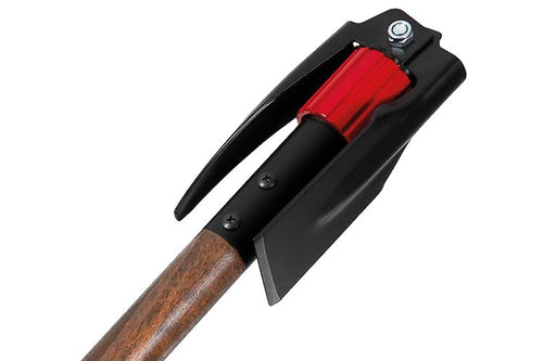 Klappbarer Grabepickel für Schatzsucher zusammengeklappt