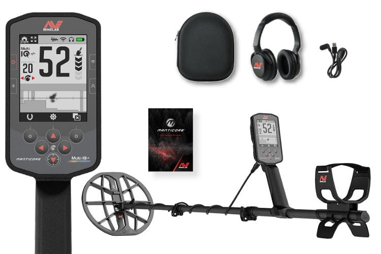Metalldetektor Minelab Manticore mit Funkkopfhörer